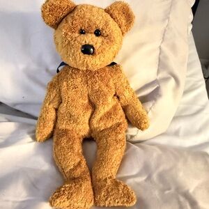 Vintage Ty Beanie Babies Fuzz The Bear 1998 Plush Toy (No tag)